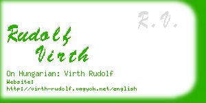 rudolf virth business card